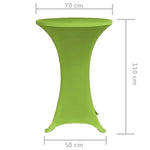 Copertura Elastica per Tavolo 2 pezzi 70 cm Verde