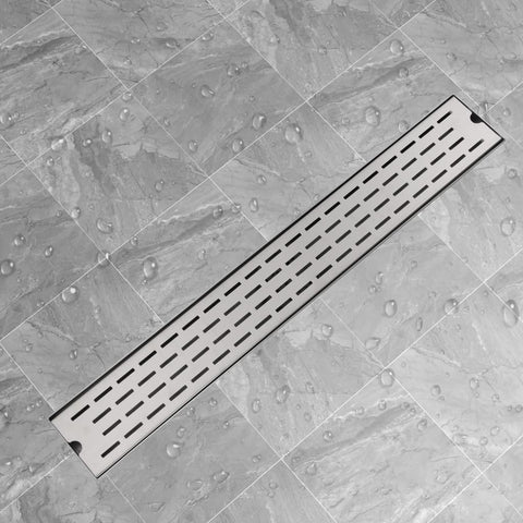 Canaletta Drenaggio Lineare per Doccia 830x140 mm Acciaio Inox