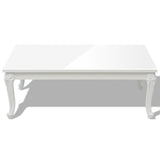 Tavolino da Salotto 115x65x42 cm Bianco Lucido