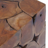 Sgabello Marrone 40x40x45 cm in Legno Massello di Teak