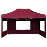 Gazebo Professionale Pieghevole Alluminio Pareti 4,5x3m Rosso