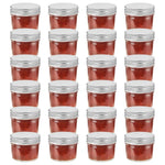 Vasi per Marmellata in Vetro Coperchio Argento 24 pz 110 ml