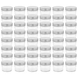 Vaso per Marmellata in Vetro Coperchio Argento 48 pz 110 ml