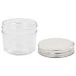 Vaso per Marmellata in Vetro Coperchio Argento 48 pz 110 ml