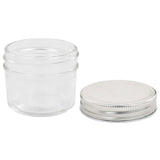 Vaso per Marmellata in Vetro Coperchio Argento 48 pz 110 ml