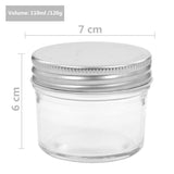 Vaso per Marmellata in Vetro Coperchio Argento 48 pz 110 ml