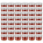 Vaso per Marmellata in Vetro Coperchio Argento 48 pz 110 ml