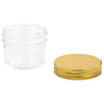 Vaso per Marmellata in Vetro Coperchio Oro 24 pz 110 ml
