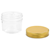 Vasi per Marmellata in Vetro Coperchio Oro 96 pz 110 ml