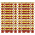 Vasi per Marmellata in Vetro Coperchio Oro 96 pz 110 ml