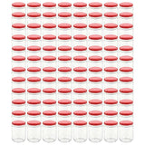 Vasi per Marmellata in Vetro Coperchio Rosso 96 pz 230 ml