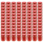 Vasi per Marmellata in Vetro Coperchio Rosso 96 pz 230 ml