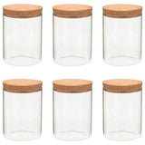 Barattoli in Vetro con Coperchio in Sughero 6 pz 650 ml