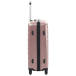 Set Trolley a Custodia Rigida 3 pz Oro Rosa in ABS