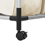 Portabiancheria con 4 Sacchi Crema in Acciaio