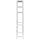 Scaffale per Lavatrice con 3 Ripiani Argento 69x28x169 cm