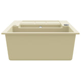 Lavello da Cucina in Granito Vasca Doppia Beige