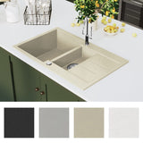 Lavello da Cucina in Granito Vasca Doppia Beige
