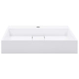 Lavandino 60x38x11 cm Blocco in Marmo/Minerale Bianco