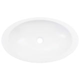 Lavandino 59,3x35,1x10,7 cm Blocco in Marmo/Minerale Bianco