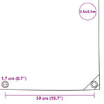 Telone 650 g/m 2,5x3,5 m Verde