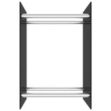 Porta Legna Nero 40x35x60 cm in Vetro