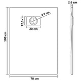 Piatto Doccia in SMC Bianco 100x70 cm