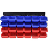Pannelli Porta Attrezzi da Parete 2 pz Blu e Rosso