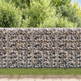 Gabbione con Copertura in Acciaio Zincato 100x20x100 cm