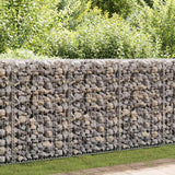 Gabbione con Copertura in Acciaio Zincato 100x20x100 cm