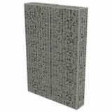 Gabbione con Copertura in Acciaio Zincato 100x20x150 cm