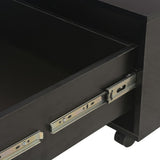 Tavolino da Salotto Nero Lucido 60x60x35 cm Legno truciolato