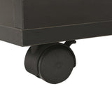 Tavolino da Salotto Nero Lucido 60x60x35 cm Legno truciolato