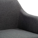 Sedie da Pranzo Girevoli 2 pz Grigio Scuro in Tessuto