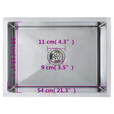 Lavello da Cucina Lavorato a Mano con Filtro in Acciaio Inox