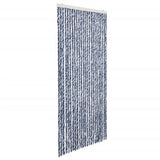 Zanzariera Blu Bianco e Argento 100x220 cm Ciniglia