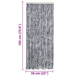 Zanzariera Argento 56x185 cm Ciniglia