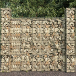 Gabbioni 3 pz in Acciaio Zincato 25x25x197 cm