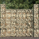 Gabbioni 3 pz in Acciaio Zincato 25x25x197 cm
