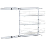 Cestino da Cucina in Rete a 3 Livelli Argento 47x25x56 cm