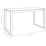 Scrivania per Computer Nera e Rovere 120x60x70 cm