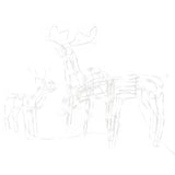 Decorazioni di Natale a Forma di Renne 3 pz 229 LED