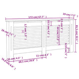 Copertura per Radiatore Bianca 172x19x81,5 cm in MDF
