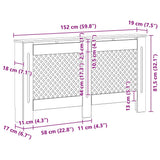 Copertura per Radiatore Bianca 152x19x81,5 cm in MDF