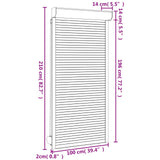 Persiana a rullo Bianco 100 x 210 cm Alluminio e poliuretano