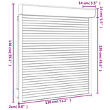 Persiana a rullo Bianco 130 x 140 cm Alluminio e poliuretano