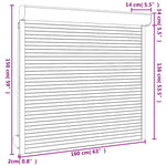 Tapparella Avvolgibile in Alluminio 160x150 cm Bianca