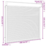 Persiana a rullo Bianco 160 x 150 cm Alluminio e poliuretano