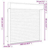 Tapparella Avvolgibile in Alluminio 100x100 cm Antracite