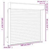 Persiana a rullo Antracite 100 x 100 cm Alluminio e poliuretano